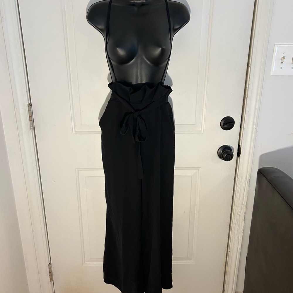 SHEIN Charcoal Halter Jumpsuit